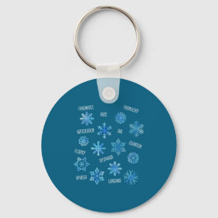 Logopädie-Schneeflocke Winter-Wortschatz-Thema F Schlüsselanhänger