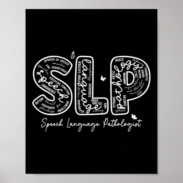 Logopädie Sprachtherapeut Therapi Poster (Vorne)