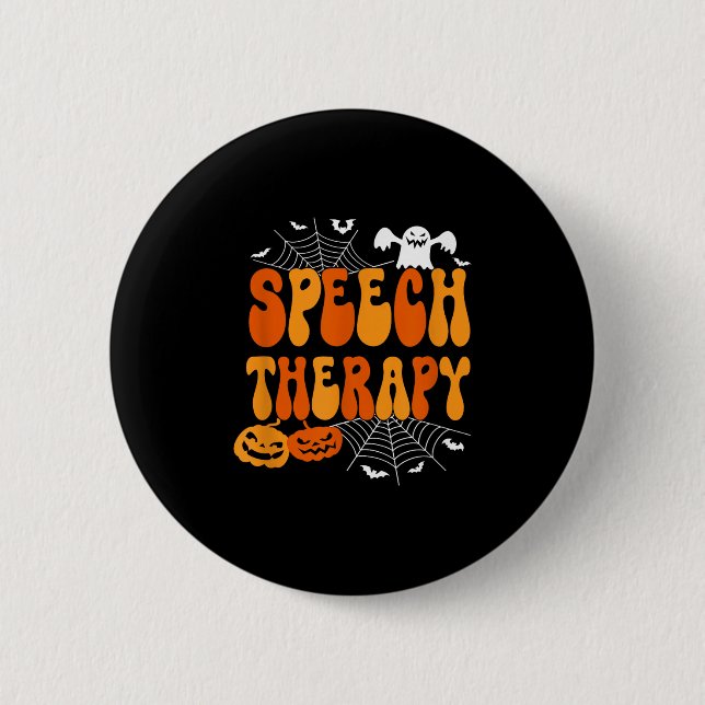 Logopädie Sprachtherapie Sprachpathologie Hallowee Button (Vorderseite)