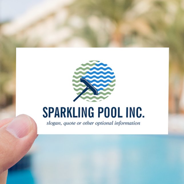 Logoreparatur für Schwimmbecken beruflich Visitenkarte (Von Creator hochgeladen)