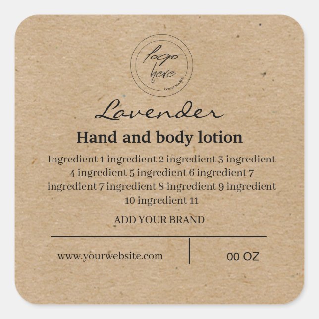 Logos, einfache Papierzutaten Quadratischer Aufkleber (Vorderseite)