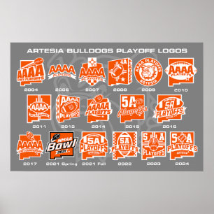 Logos für den Fußballball Poster