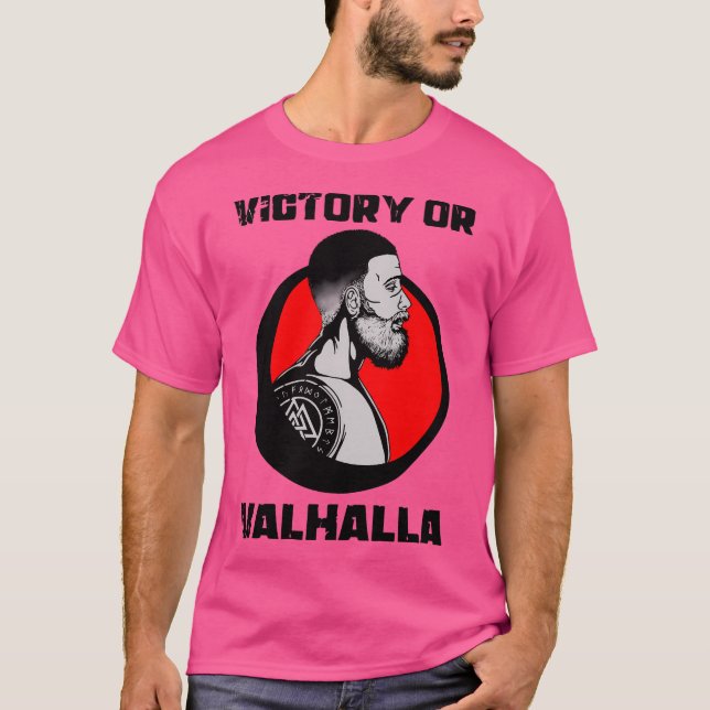 Logos für den Sieg oder den Valhalla-Mixed Martial T-Shirt (Vorderseite)