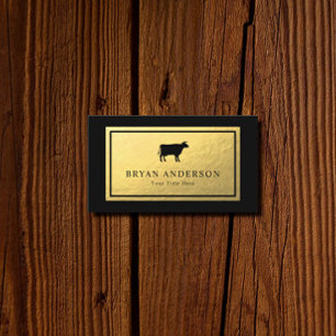 Logos für Kuhfleisch - Imitate Gold Fock Business Visitenkarte