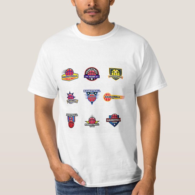 Logos von Basketballmannschaften der NBA T-Shirt (Vorderseite)