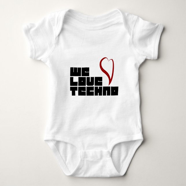 Logotipo-Wir-Liebe-Techno Baby Strampler (Vorderseite)