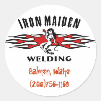 LogoTranspnonumb, Lachs, Idaho(2008)756-1169 Runder Aufkleber