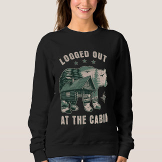 Logout in der Hütte Outdoor Adventure Nature L Sweatshirt