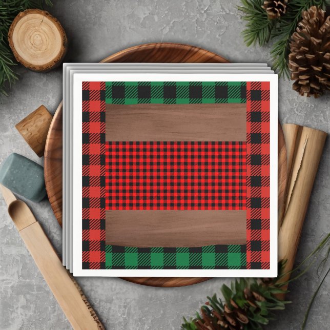 Logs Flannel Rustic Kariert Hearts Baby Dusche Serviette (Von Creator hochgeladen)