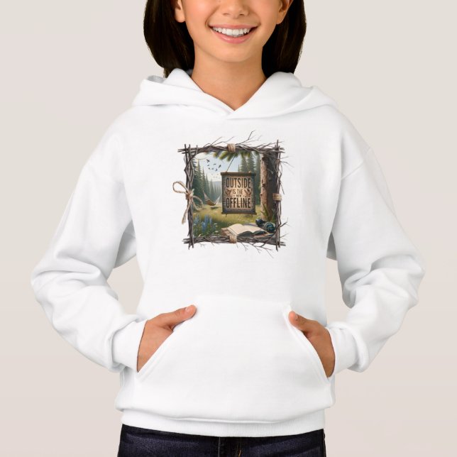 Logs & Lazy Mornings Hoodie – Cozy Campfire Style (Vorderseite)