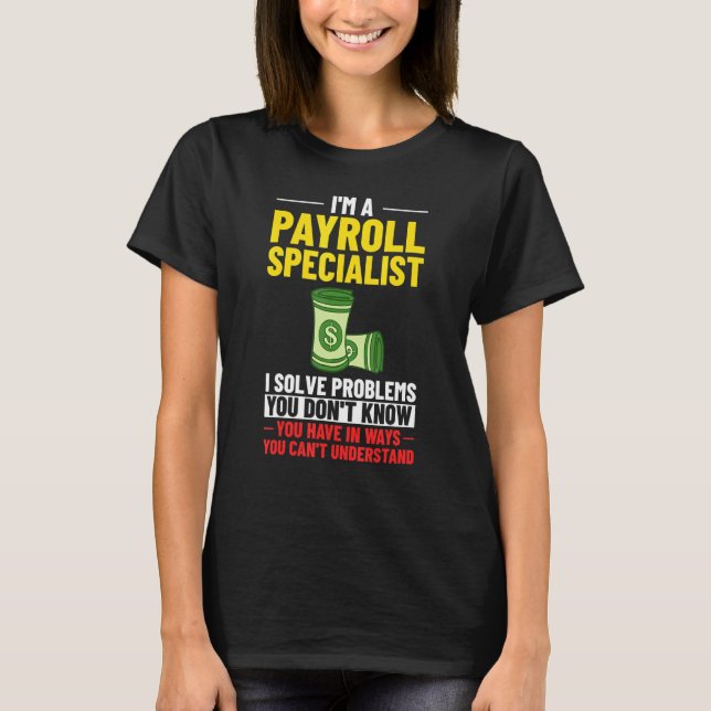 Lohnbuchhalter-Fachrechner Mitarbeiter-AG T-Shirt (Vorderseite)