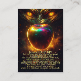 Löhne - James 1:13-15 und Römer 6:23 KJV Card Box Visitenkarte