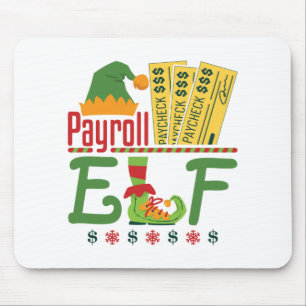 Lohnroll Elf Christmas Payroll Manager Mousepad