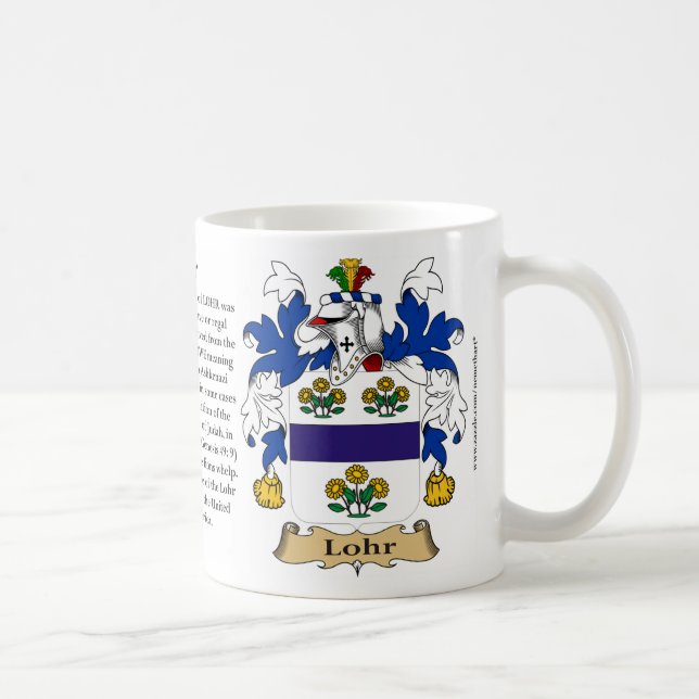 Lohr, der Ursprung, die Bedeutung und das Wappen Kaffeetasse (Rechts)