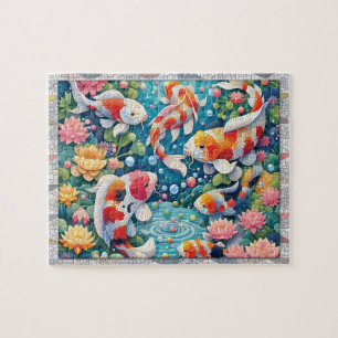 Loi Pond Mosaik, Fischtiere, Fliesen, Geschenk, Puzzle