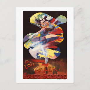 Loie Fuller im Folies-Bergere-Theater Postkarte