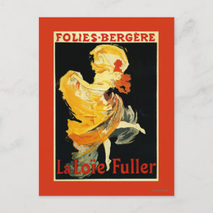 Loie Fuller im Theater Folies-Bergere Postkarte