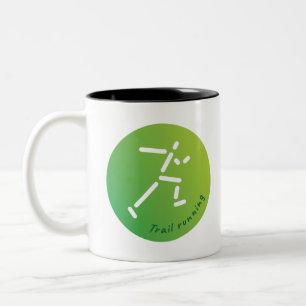 Loipe, Langlaufloipe Zweifarbige Tasse