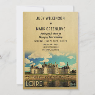 Loire France Wedding Invitation Chateau Chambord Einladung