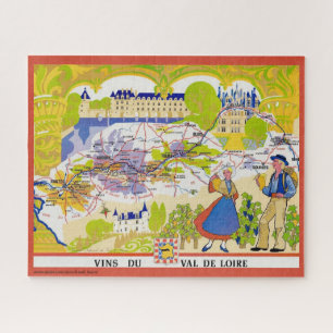 Loire-Tal 16x20 Wein-Karten-Puzzle Puzzle