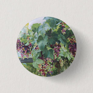 Loire-Tal-Weinberg – Französische Traubenmalerei Button