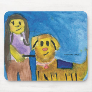 Lois the Therapy Dog - Kids Art for CHOC Mousepad
