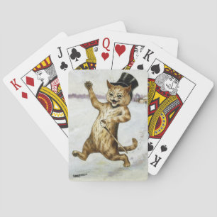 Lois Wain Cat in einem Top Hat Spielkarten