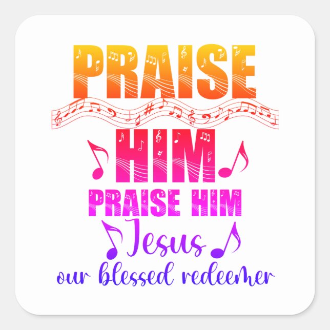 Loise Him Hymn Quadratischer Aufkleber (Vorderseite)