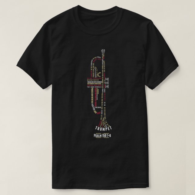 Loise ihn mit Streicher Psalm 150 Trumpet Player T-Shirt (Design vorne)