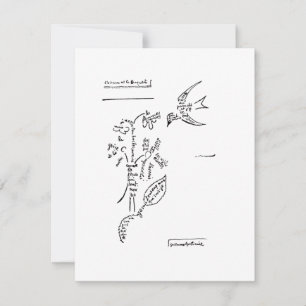 L'oiseau et le bouquet von Apollinaire Mitteilungskarte