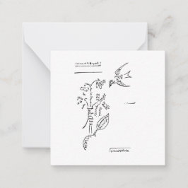 L'oiseau et le bouquet von Apollinaire Mitteilungskarte