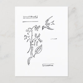 L'oiseau et le bouquet von Apollinaire Postkarte