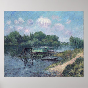 Loiseau - Wäscherei an der Seine bei Herblay 1906 Poster