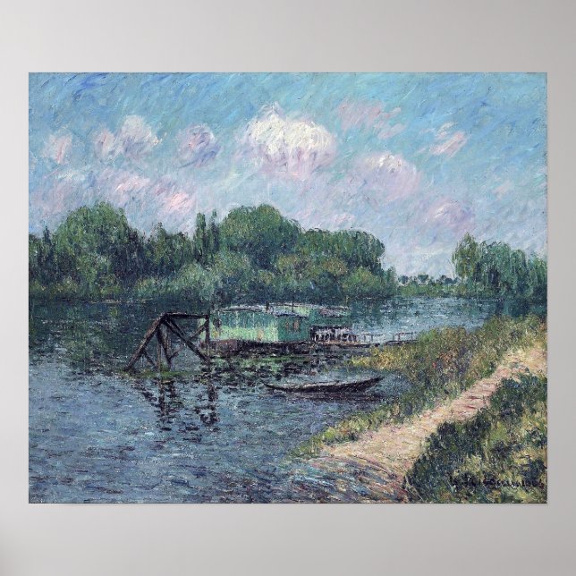 Loiseau - Wäscherei an der Seine bei Herblay 1906 Poster (Vorne)