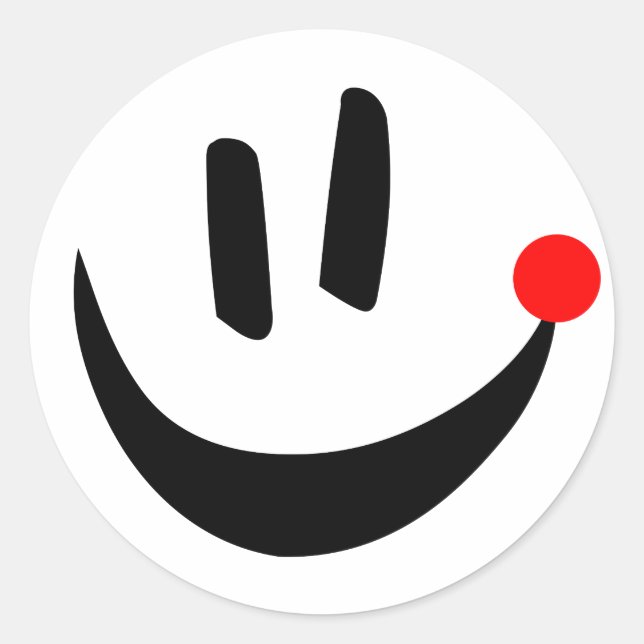 Loka Nota Lächelaufkleber Runder Aufkleber (Vorderseite)