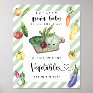 lokal angebaute Babyparty - wie viele Gemüse Poster