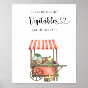 lokal angebaute Babyparty - wie viele Gemüse Poster