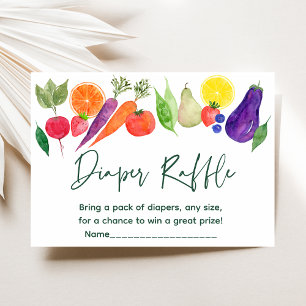 Lokal angebaute Bauer Market Baby Diaper Raffle Begleitkarte