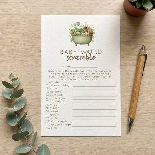 Lokal angebaute 'Wortverwirrung' Baby Shower Spiel
