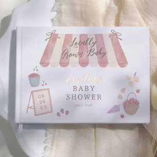 Lokal Angebautes Baby-Wasserfarben-Baby-Shower Gästebuch