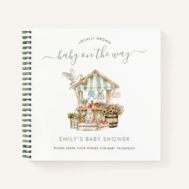 Lokal angelegtes Market Baby Shower Gästebuch Notizbuch