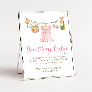 Lokal aufgezogenes Mädchen, nicht 'Baby' sagen Sch Poster