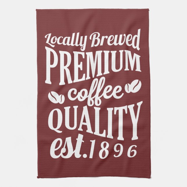 Lokal gebraut | Premium-Qualität Kaffee Geschirrtuch (Vertikal)