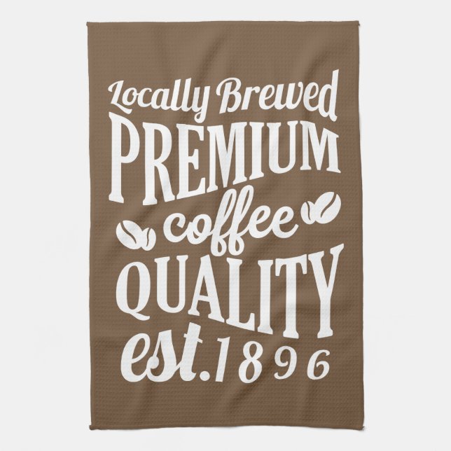 Lokal gebraut | Premium-Qualität Kaffee Geschirrtuch (Vertikal)