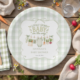 Lokal gewachsene Babyparty Pappteller