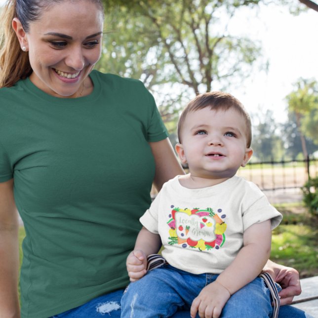 Lokal gewachsener Bauernmarkt-Geburtstag Baby T-shirt (Von Creator hochgeladen)