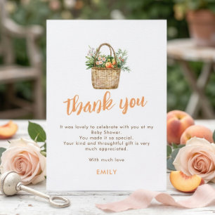 Lokal gewachsener Markt Baby Shower Dankeskarte Karte