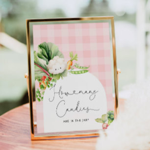 Lokal gewachsenes Pink Girl Baby wie viele Bonbons Poster