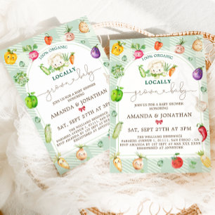 Lokal gezüchtete Baby Bauern Market Baby Shower Einladung