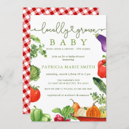 Lokal gezüchtete Baby Bauern Market Baby Shower Einladung